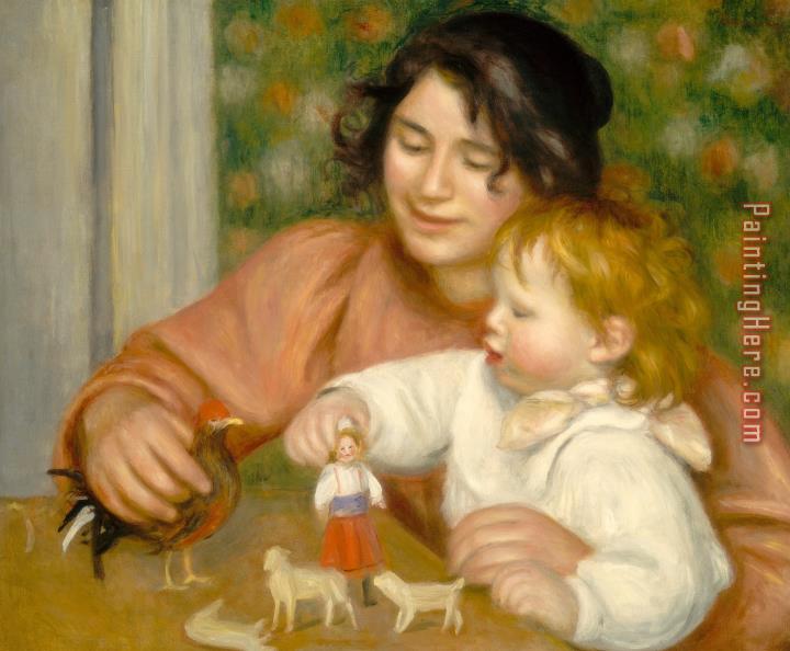 Pierre Auguste Renoir Child With Toys Gabrielle And The Artist S Son Jean